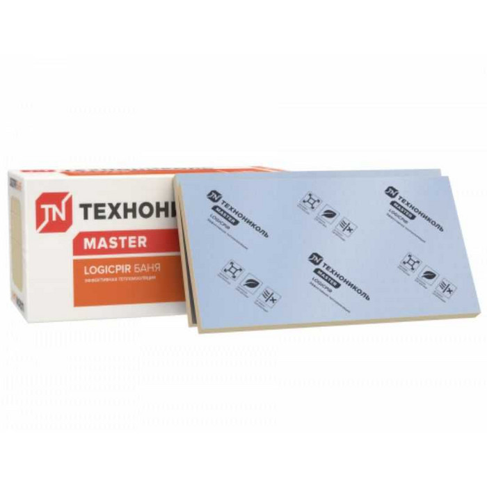 Утеплитель Технониколь LOGICPIR Баня Ф/Ф L-кромка Г4 30х590х1190